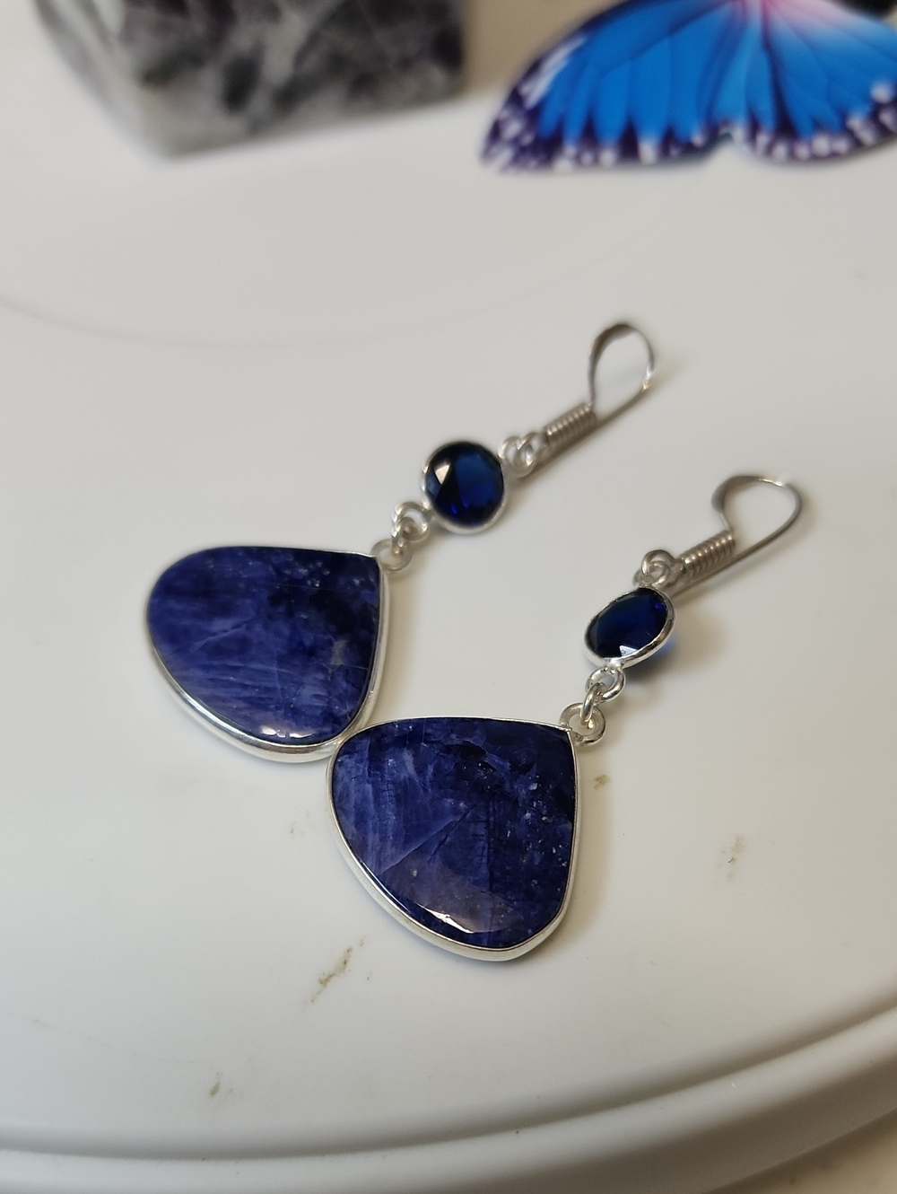Handmade Blue Sodalite Drop Earrings
